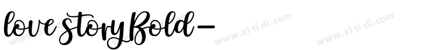 love storyBold字体转换